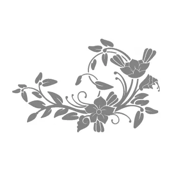 Samolepící dekorace SAMOLEPKA Květina dekor 025 pravá (17 - šedá) NA AUTO, NÁLEPKA, FÓLIE, POLEP, TUNING, VLASTNÍ TEXT, TISK, AUTOSAMOLEPKY.cz, POLEPY, OBRÁZEK, LOGO, SAMOLEPKY