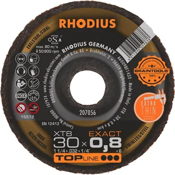 Řezný kotouč Rhodius kotouč řezný TOP Line XT8 EXACT MINI 50 x 0,8 x 6 mm, na ocel, nerez a neželezné kovy - 053-207060