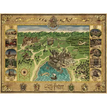 Puzzle Ravensburger Mapa Bradavic 1500 dílků