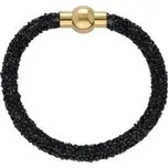 Doria Náramek z oceli z černých krystalků L248