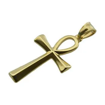Přívěsek Doria Přívěsek zlatý z chirurgické oceli kříž F046