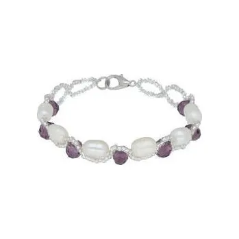 Náramek Doria Náramek (bižuterie) s bílými perličkami N268