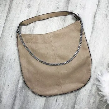 Kabelka Doria Kabelka shopper Co & Coo X804 béžová s řetízkem