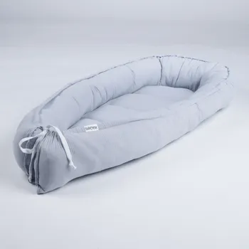 Hnízdečko pro miminko Tulimese Hnízdečko mušelínové šedé VARIANTY PROVEDENÍ HNÍZDEČKA: HNÍZDEČKO SAMOSTATNÉ