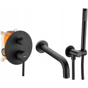 Panel k vaně Vanová podomítková baterie MAXMAX Rea LUNGO se sprchou - černá