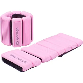 Zátěžové oblečení Sportago Fity Groove silikonové závaží na kotníky 2x0,5 kg, růžové