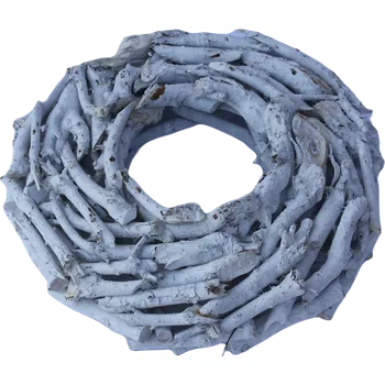 Věnec špalíky hrubý bílý 40 cm