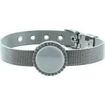 Doria Náramek stříbrný oceli a keramiky N012