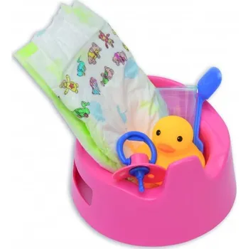 Doplněk pro panenku Heless nočník a další doplnňky pro panenku, 15cm