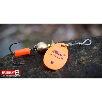 Umělá nástraha Rotační třpytka MEPPS Aglia Fluo 0 - Color: orange