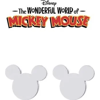 Seriál ocelové náušnice Mickey Mouse plné stříbrné
