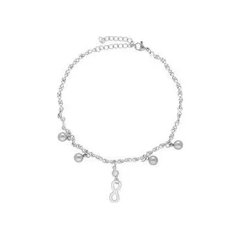 Náramek Doria Náramek na nohu NEKONEČNO (L214) stříbrná ocel