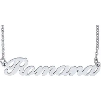 Řetízek Doria Řetízek z oceli se jménem ROMANA stříbrný