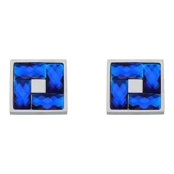 Náušnice Doria Náušnice stříbrné s modrými krystaly C283