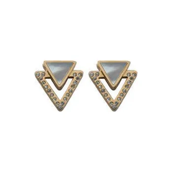 Náušnice Doria Náušnice rose gold z oceli se zirkony C292