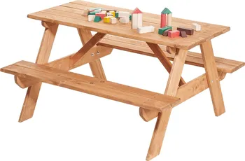 Zahradní sestava ČistéDřevo Dřevěná dětská lavice se stolem