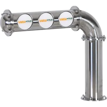 Příslušenství pro výčepní zařízení Varia-Plus Výčepní stojan L3 nerez komplet kohouty pákové medailony LED čelní přímé dochlazení kohoutů