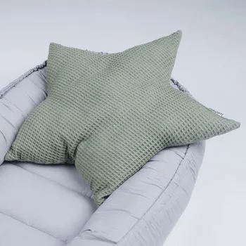 Tulimese Polštářek hvězda vaflová khaki