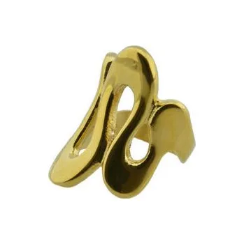 Prsten Doria Prsten z oceli zlatý M083 Velikosť: 54 / 55