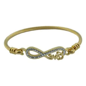 Náramek Doria Náramek zlatý z oceli LOVE L183