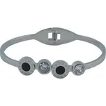 Doria Náramek stříbrný s černou z oceli N139