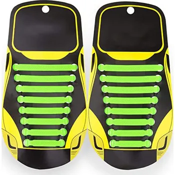 Tkaničky do bot Silikonové tkaničky do bot 16 kusů - Zelené