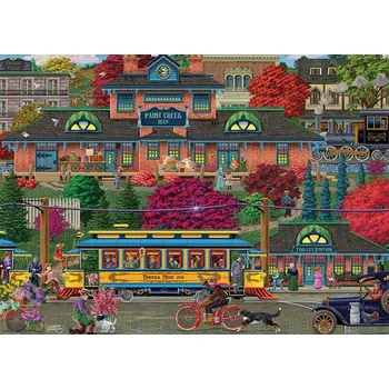 Puzzle COBBLE HILL Puzzle Tramvajová zastávka 500 dílků