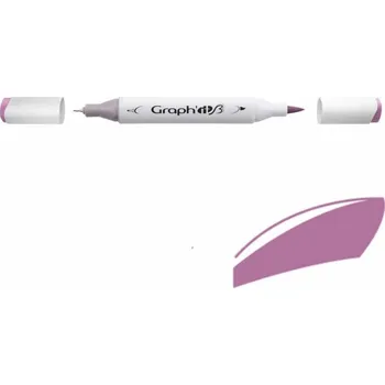 Lihová fixa GRAPH'IT oboustranná Brush & Chisel, Beaujolais