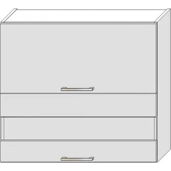 Kuchyňská skříňka Kuchyňská Skříňka Bono W80grf/2 Sd bílá alaska/bílá