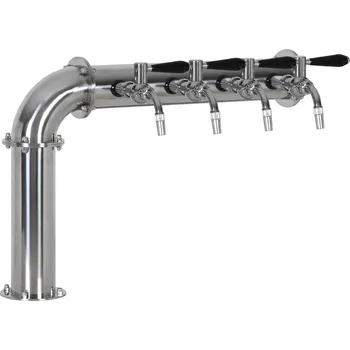 Příslušenství pro výčepní zařízení Varia-Plus Výčepní stojan L4 nerez komplet kohouty kulové Global medailony LED čelní přímé dochlazení kohoutů