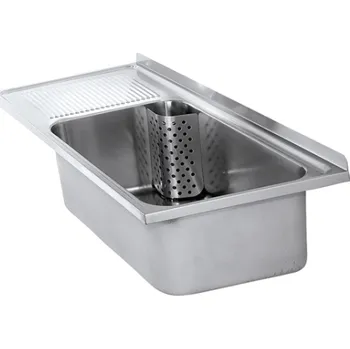 Nerezový dřez Úklidový dřez Franke KWC BS351 s odkapem (odkap vlevo)