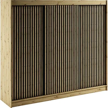 Šatní skříň Skříň Lamelo 1 250 dub artisan/černá