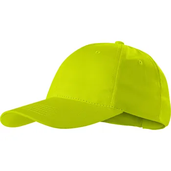 Kšiltovka 6 panelová plátěná kšiltovka limetková