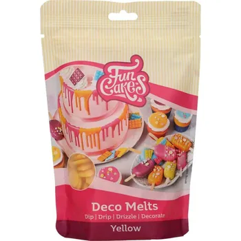 FunCakes Deco Melts 250 g, žlutá