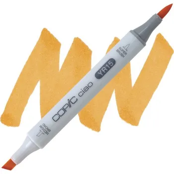 Lihová fixa COPIC Ciao oboustranná Brush & Chisel, YR15 Pumpkin yellow