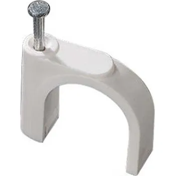 kabelová chránička KAOH 11 Kabelová objímka bílá s hřebíkem pro průměr 11 mm