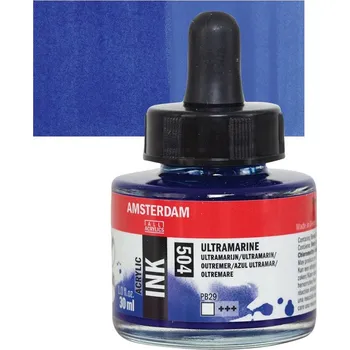 Výtvarná barva Amsterdam akrylový inkoust 30 ml - vyberte barvu 504-Ultramarine