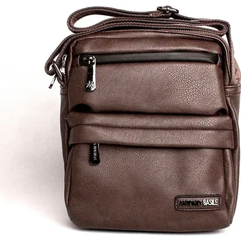 Tmavěhnědá pevnější crossbody taška Antonio Basile no. 17