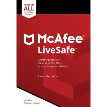 Antivir McAfee Livesafe 1 zařízení / 1 rok MTP003NR5RAAD