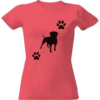 Dámské tričko Tričko s potiskem Pitbull je moje láska dámské