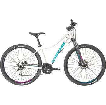 Horské kolo Kenzel Q KJU 100 Horské dámské kolo 29" 2025 bílo-tyrkysové (rám 18")