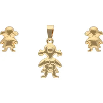 Souprava šperků Doria Set šperků z oceli zlatý PANÁČEK K433