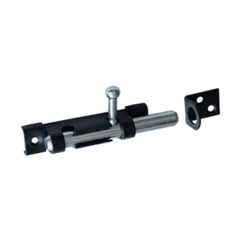 Dveřní kování Zástrč s kulatým jezdcem úzká černá 70 x 10 mm