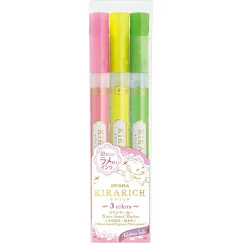 Zvýrazňovač Zvýrazňovače ZEBRA Kirarich, 3ks