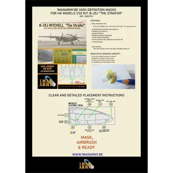 Plastikový model 1ManArmy 1/32 B-25J Strafer Airbrush paint mask