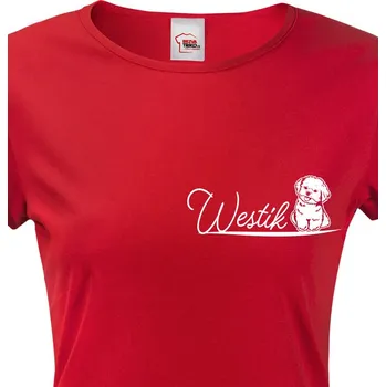 Dámské tričko Dámské tričko Westík 2, Barva Červená, Velikost 3XL, Canvas Dámské tričko s krátkým rukávem Bezvatriko.cz 1070