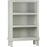 WOOOD Šedo bílá borovicová knihovna Bona 107 x 39 cm