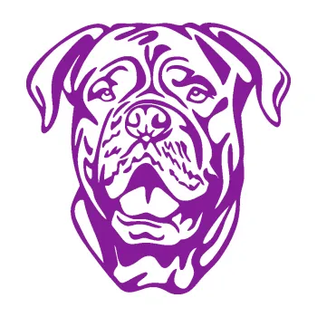 Polep vozidla Pes 166 levá doga (14 - fialová) SAMOLEPKA NA AUTO, NÁLEPKA, FÓLIE, POLEP, TUNING, VLASTNÍ TEXT, TISK, AUTOSAMOLEPKY.cz, POLEPY, OBRÁZEK, LOGO, 3D STICKERS