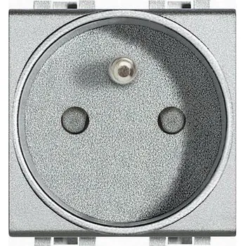 Elektrická zásuvka BTICINO LIVINGLIGHT ZÁSUVKA 2P+T 16A 2MODULOVÝ TECH NT4142