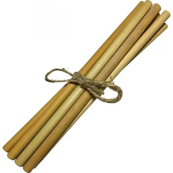 Jednorázové nádobí Mobake Bambusové brčko nebalené - bez nápisu (10 ks) - z udržitelně pěstovaného bambusu